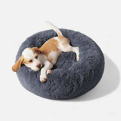 Calming Fluffy Round Dog Bed