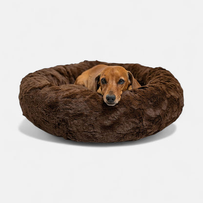 Calming Fluffy Round Dog Bed